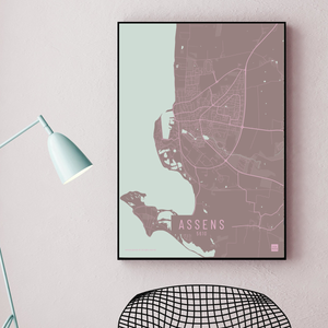 Assens by plakat local poster Pastel