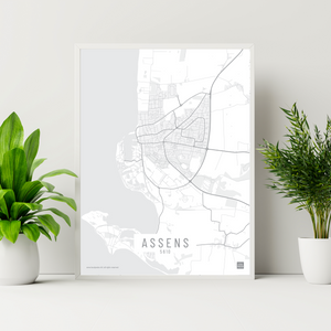 Assens by plakat local poster hvid