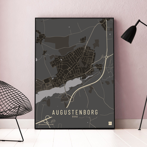 Augenstenborg by plakat local poster mørk