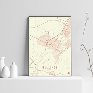 Bellinge by plakat local poster lys