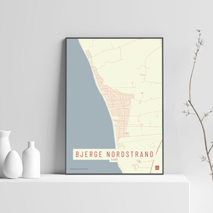 Bjerge nordstrand by plakat local poster lys