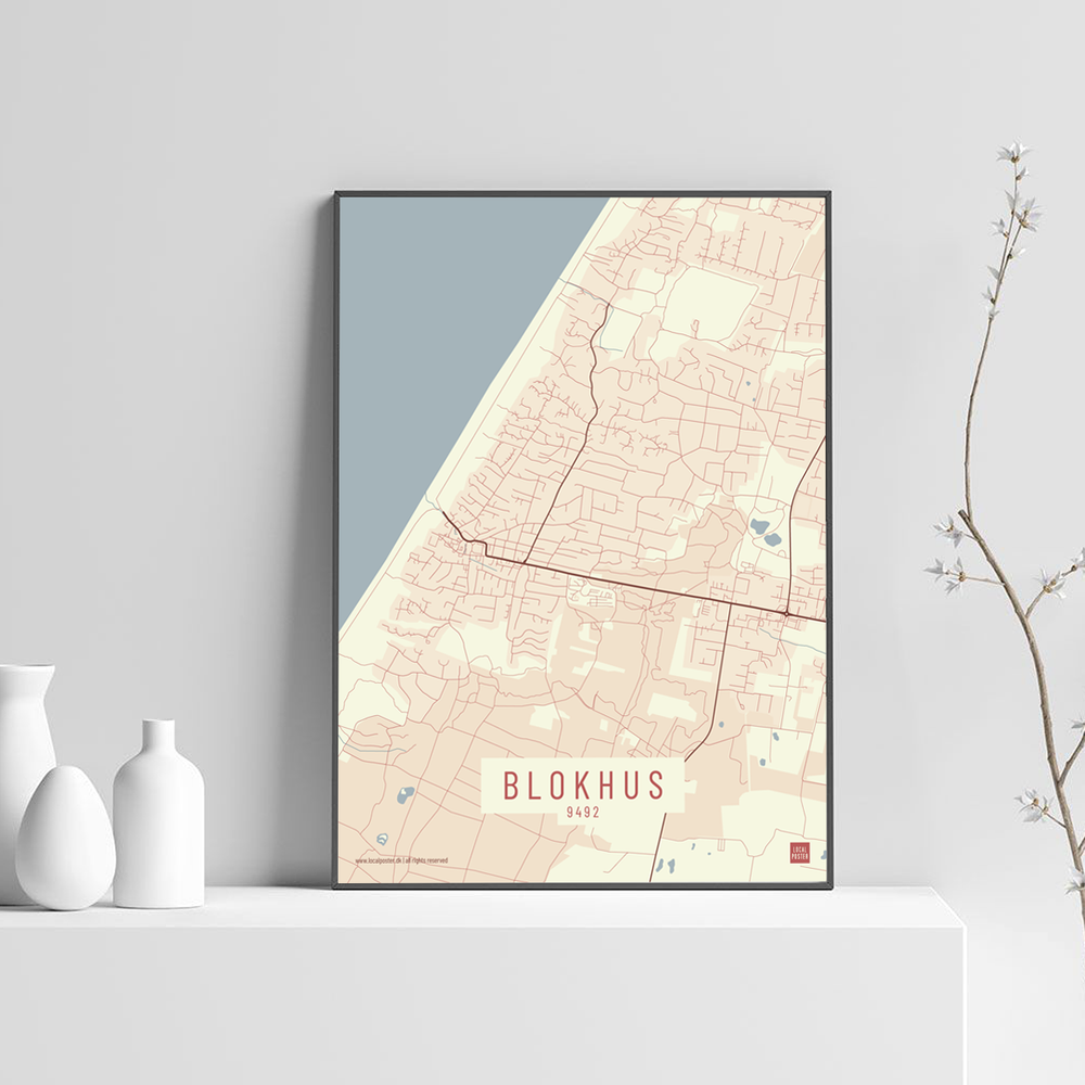 Blokhus by plakat local poster lys