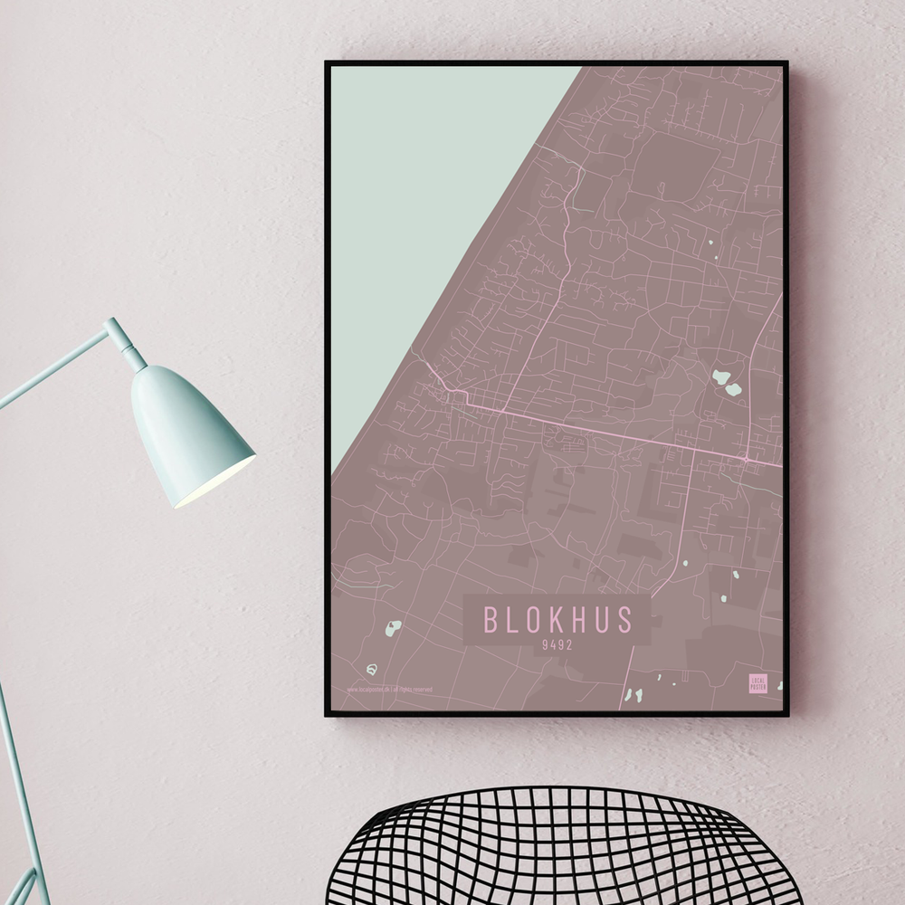 Blokhus by plakat local poster pastel