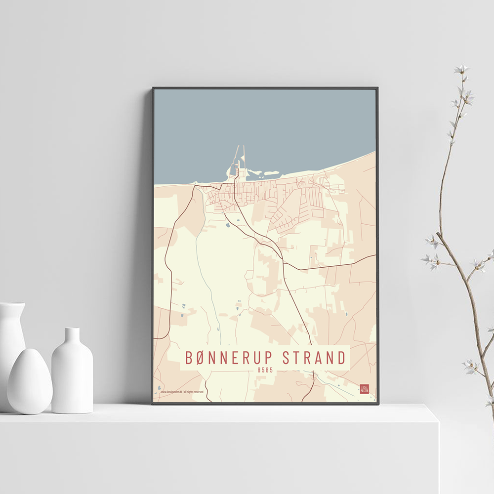 Bønnerup Strand by plakat local poster lys