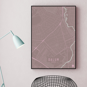 Dalum by plakat local poster pastel
