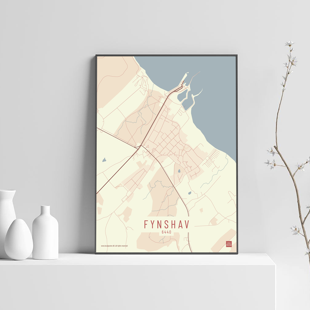 Fyn by plakat local poster lys