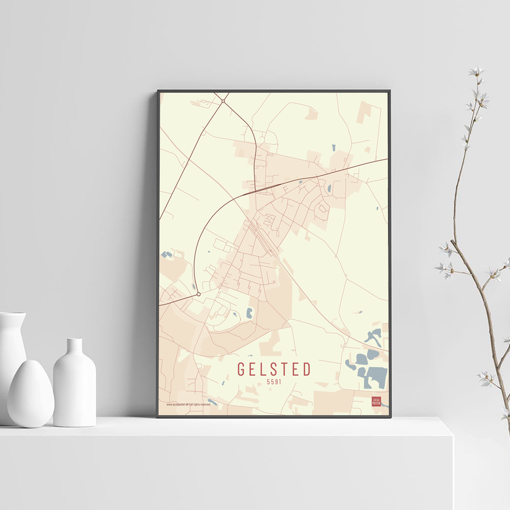 Gelsted by plakat local poster lys
