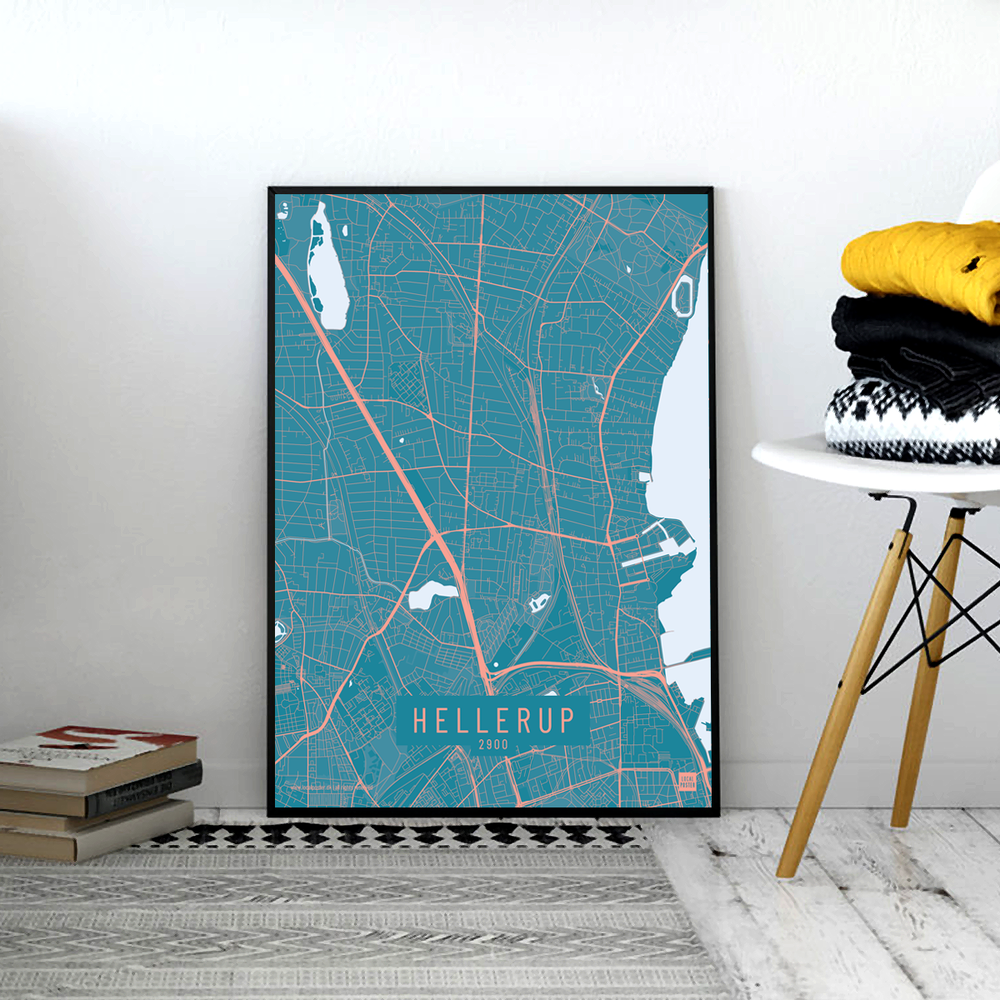 Hellerup Strand by plakat local poster