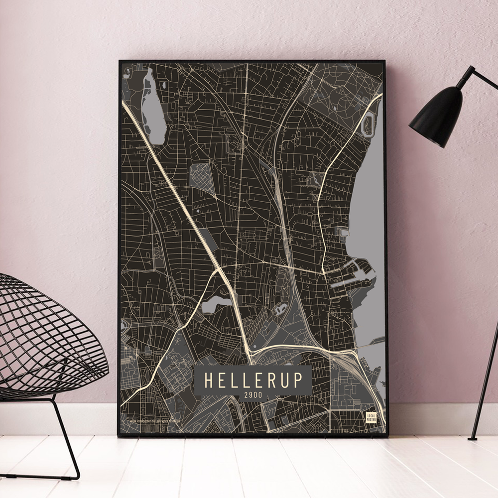Hellerup Strand by plakat local poster