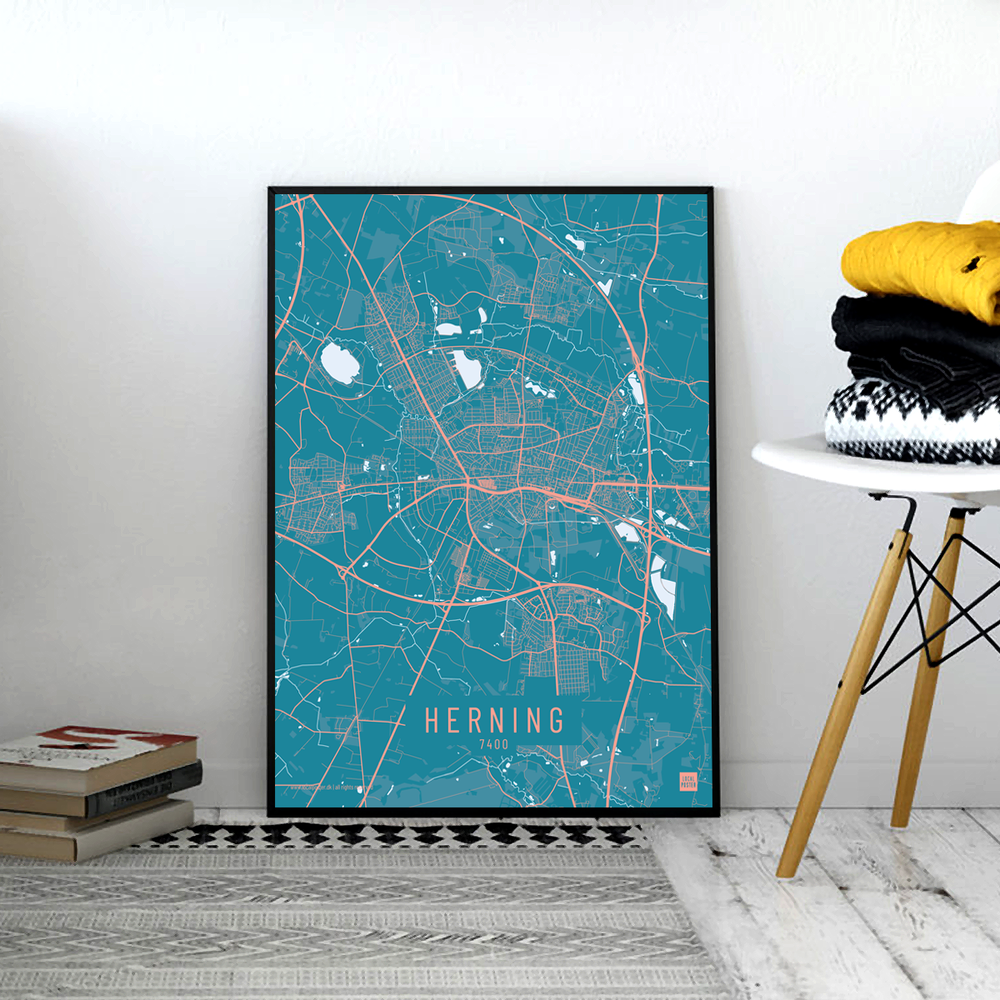 Herning by plakat local poster