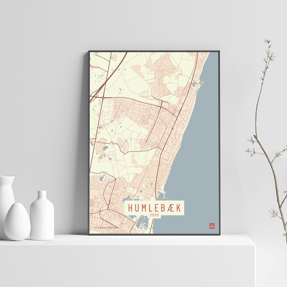 Humlebæk by plakat local poster