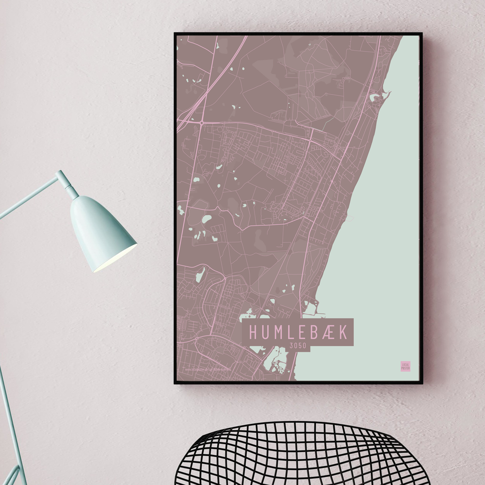 Humlebæk by plakat local poster