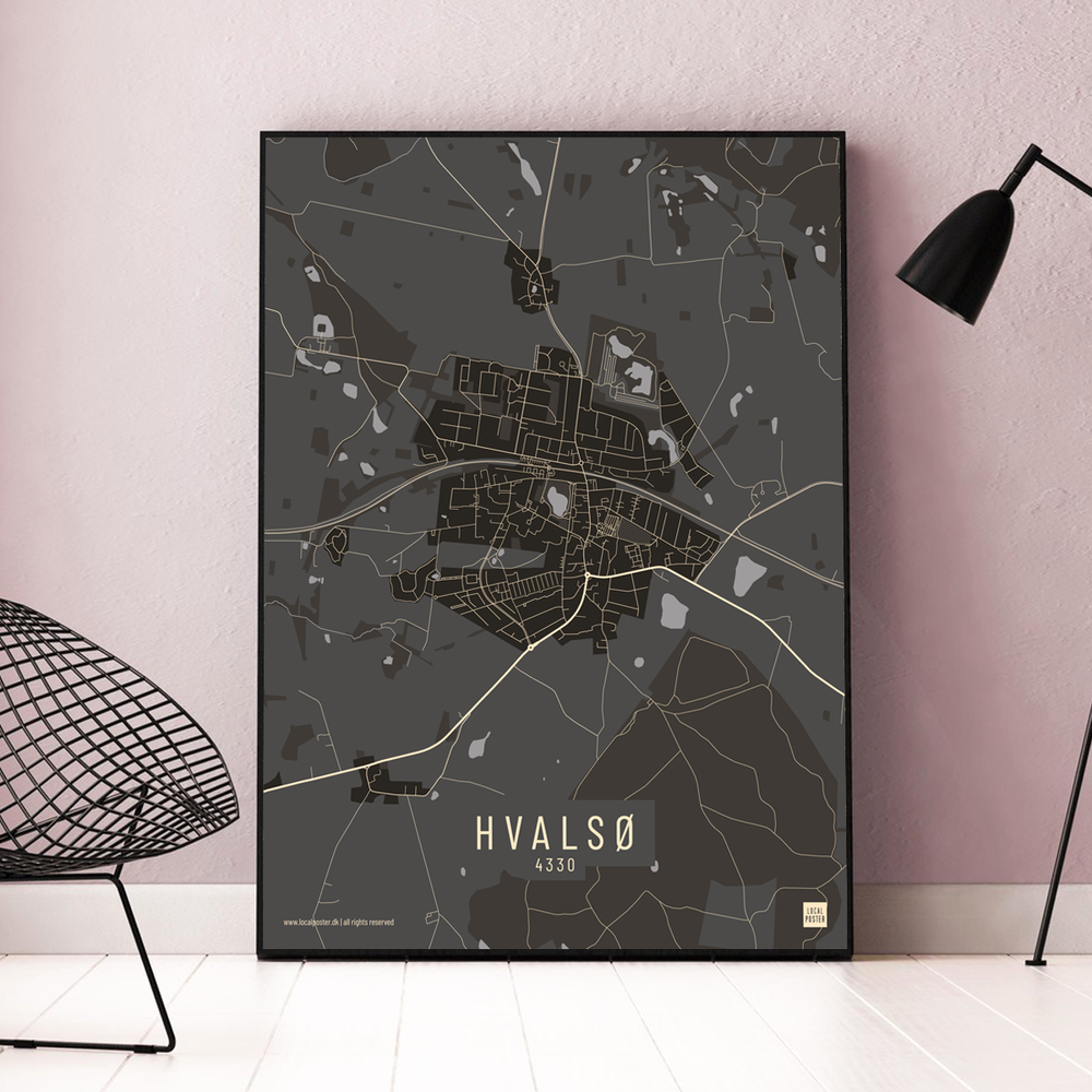 
                
                    Indlæs billede ind i galleri-fremviseren, Hvalsø by plakat local poster
                
            