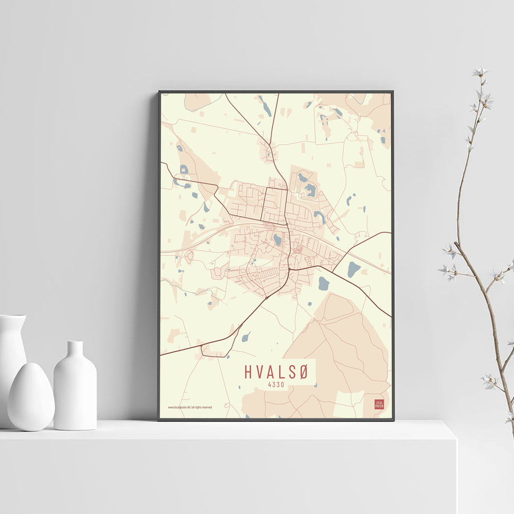 Hvalsø by plakat local poster