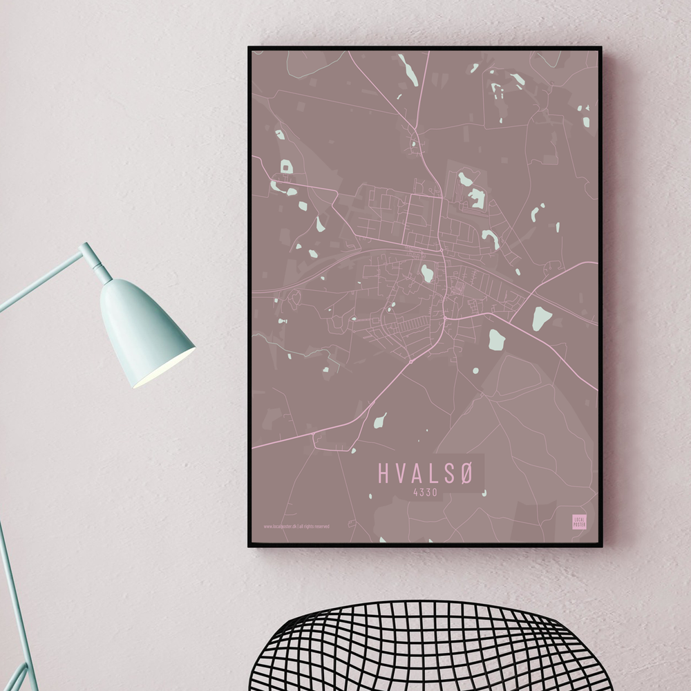 
                
                    Indlæs billede ind i galleri-fremviseren, Hvalsø by plakat local poster
                
            