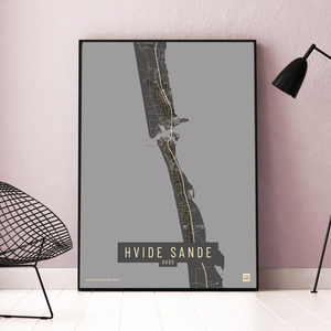 Hvide Sande by plakat local poster