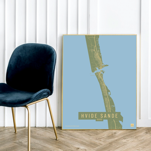 Hvide Sande by plakat local poster