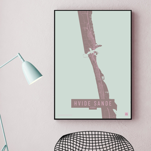 Hvide Sande by plakat local poster
