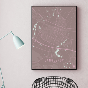 Langeskov by plakat local poster