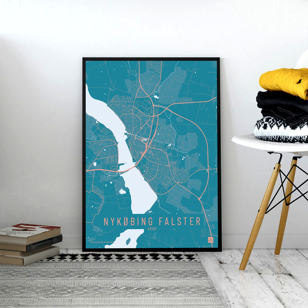 Nykøbing Falster by plakat local poster