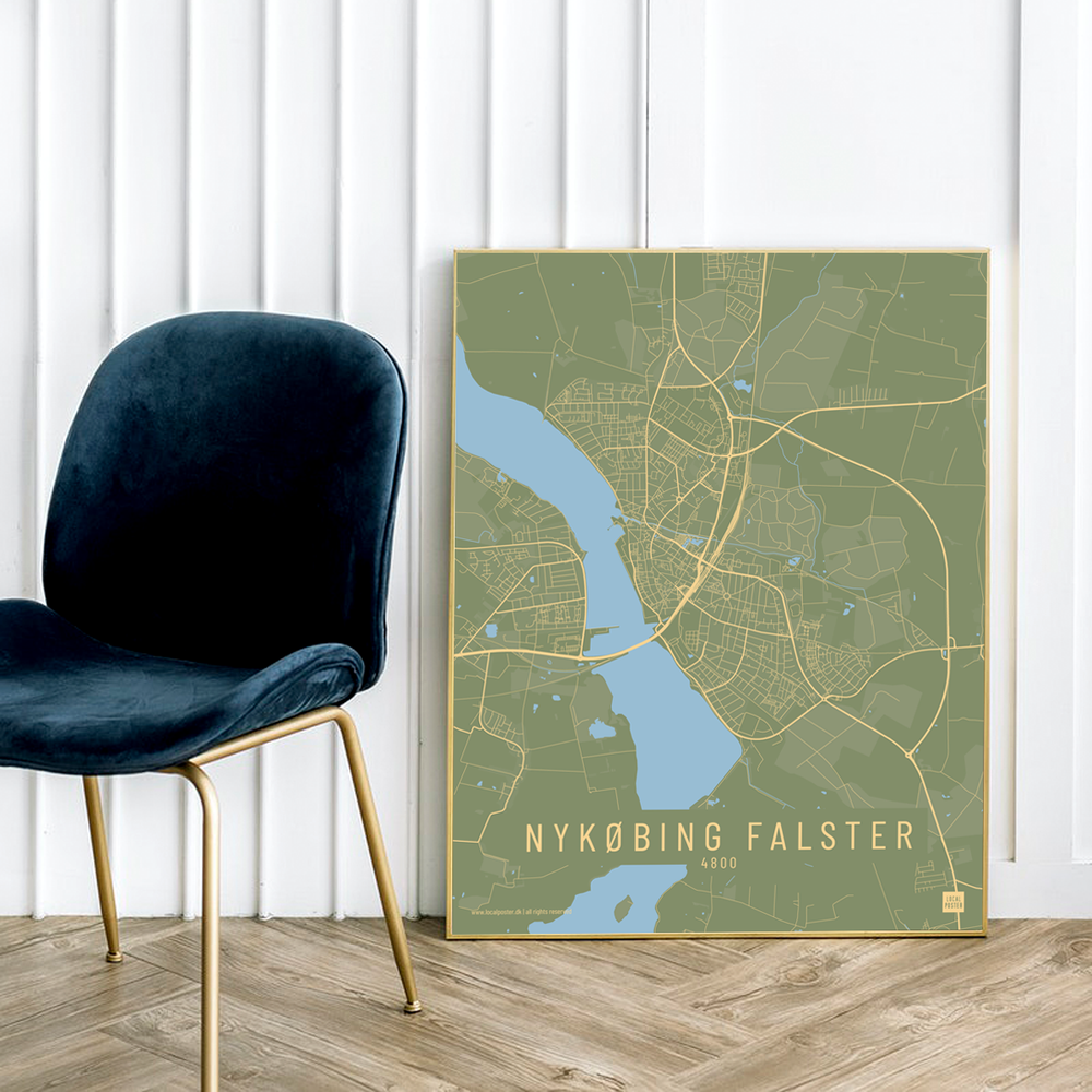 Nykøbing Falster by plakat local poster