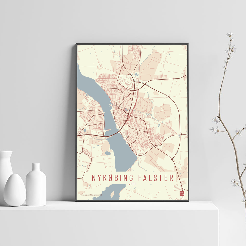 Nykøbing Falster by plakat local poster
