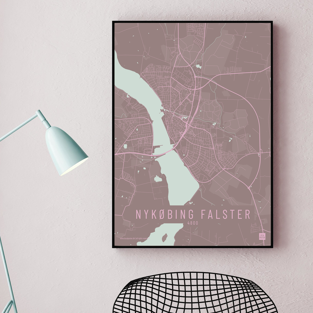 Nykøbing Falster by plakat local poster