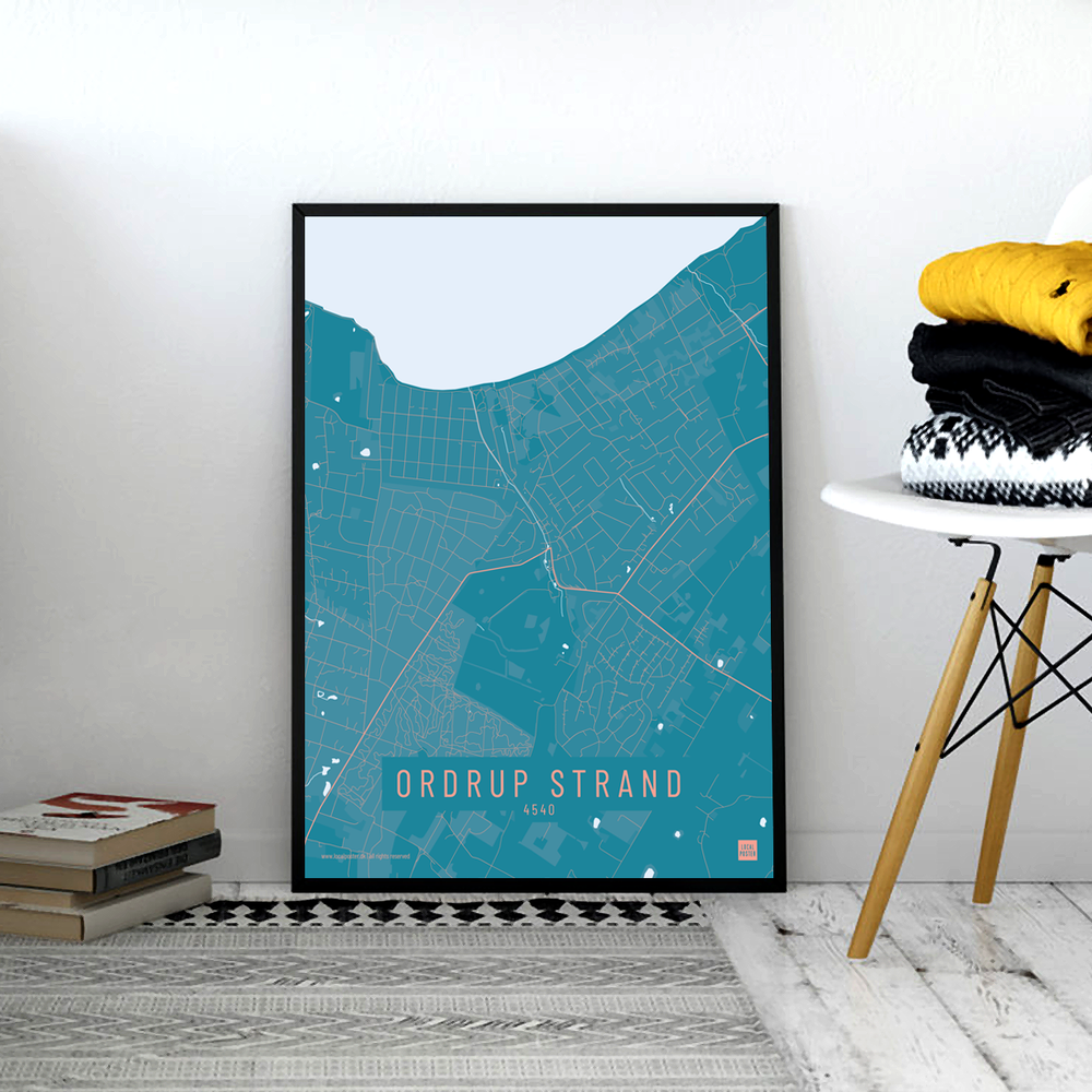 Ordrup Strand by plakat local poster