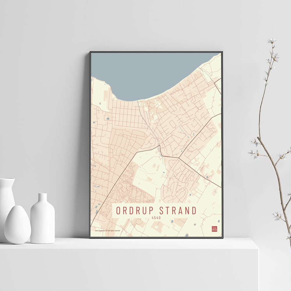Ordrup Strand by plakat local poster