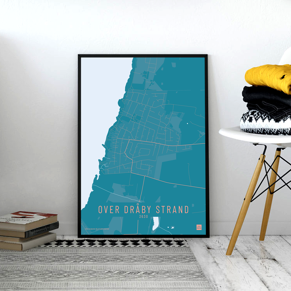 Over Dråby Strand by plakat local poster
