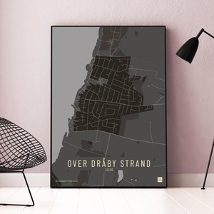 Over Dråby Strand by plakat local poster