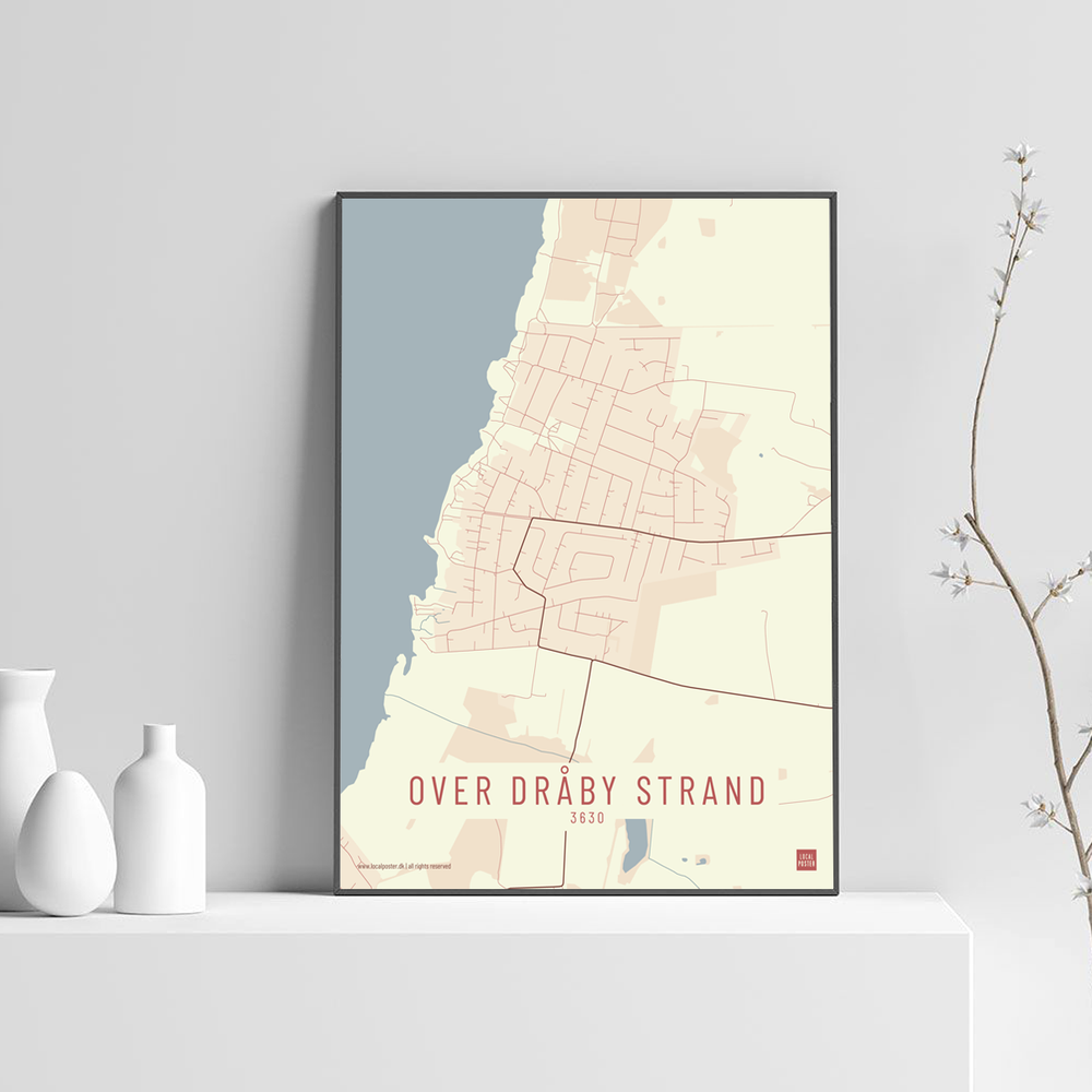 Over Dråby Strand by plakat local poster
