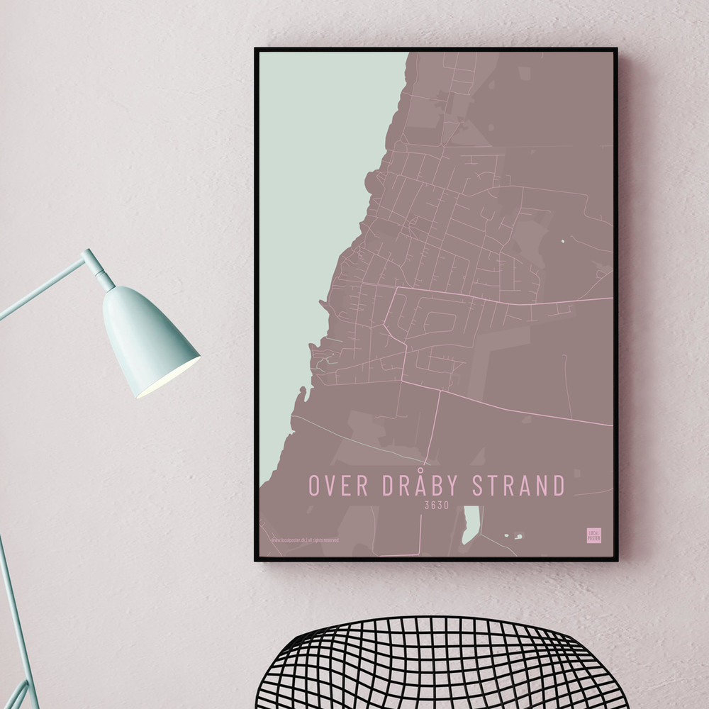 Over Dråby Strand by plakat local poster