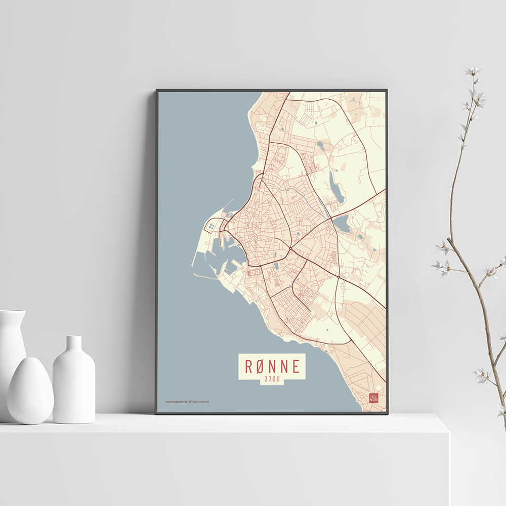 Rønne by plakat local poster
