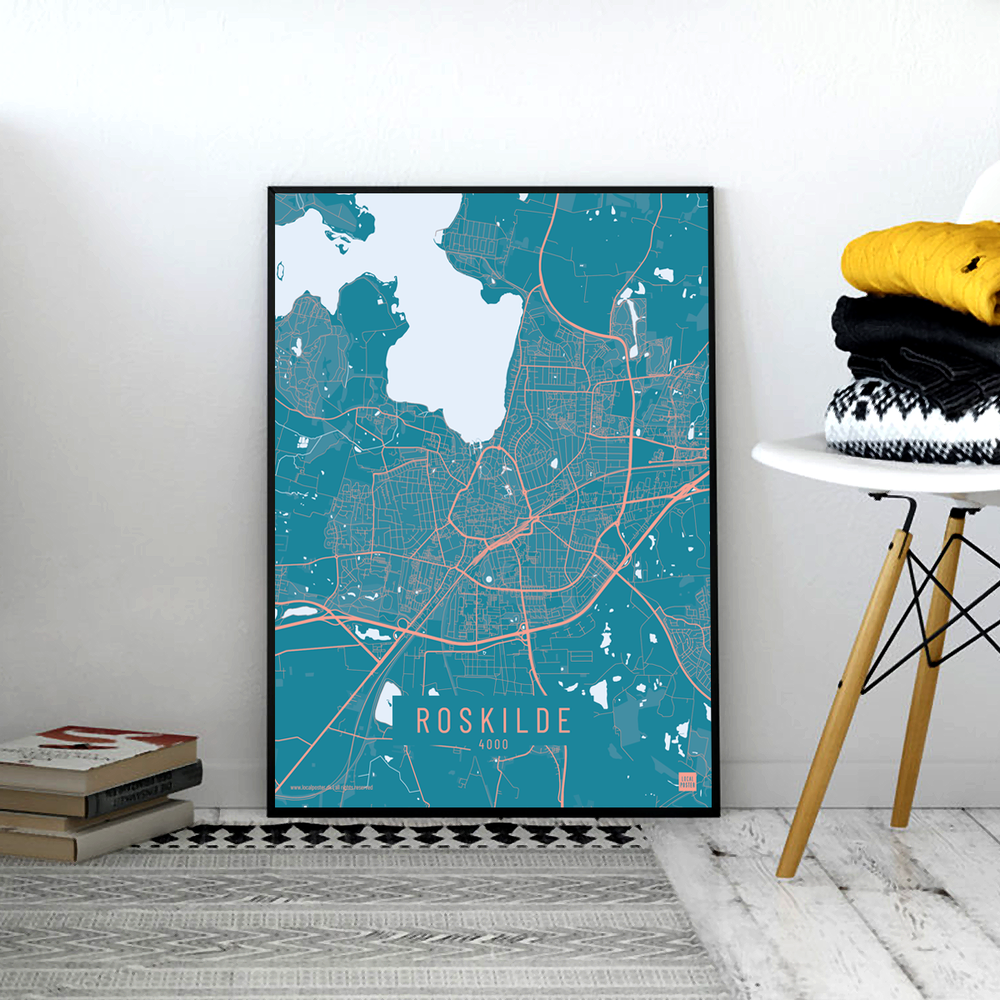 Roskilde by plakat local poster
