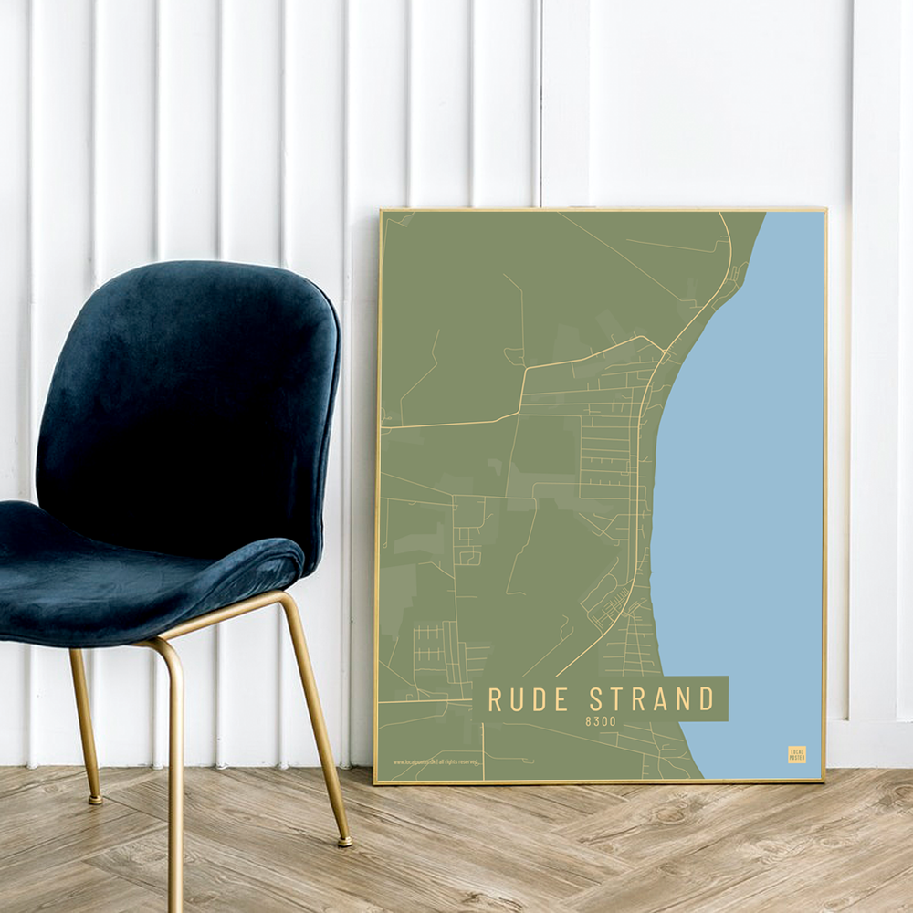 Rude Strand by plakat local poster