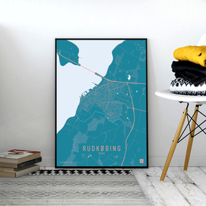 Rudkøbing by plakat local poster