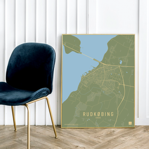 Rudkøbing by plakat local poster