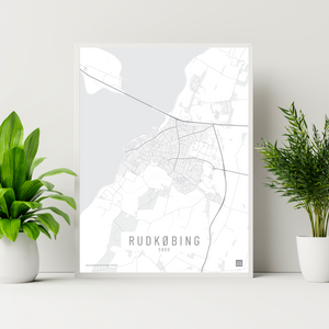 Rudkøbing by plakat local poster
