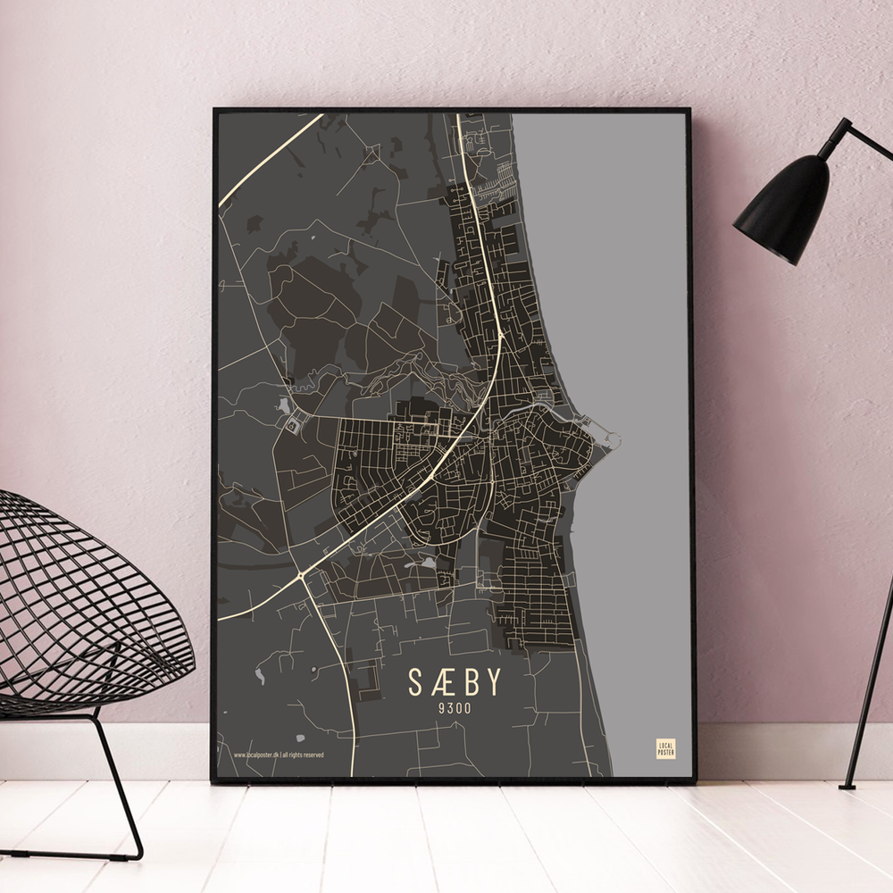 Sæby by plakat local poster