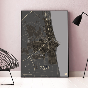 Sæby by plakat local poster