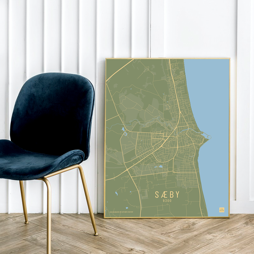 Sæby by plakat local poster