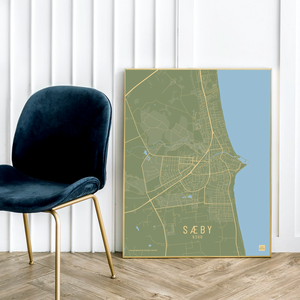 Sæby by plakat local poster