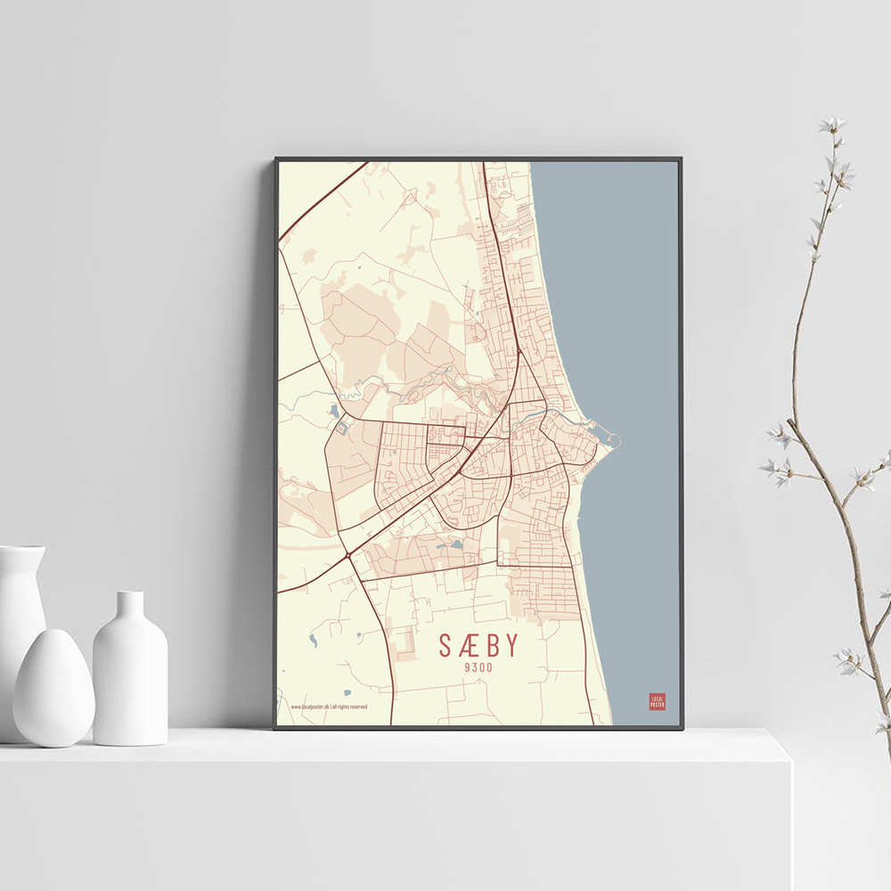 Sæby by plakat local poster