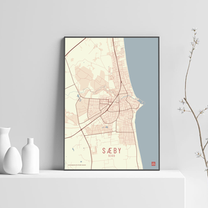 Sæby by plakat local poster