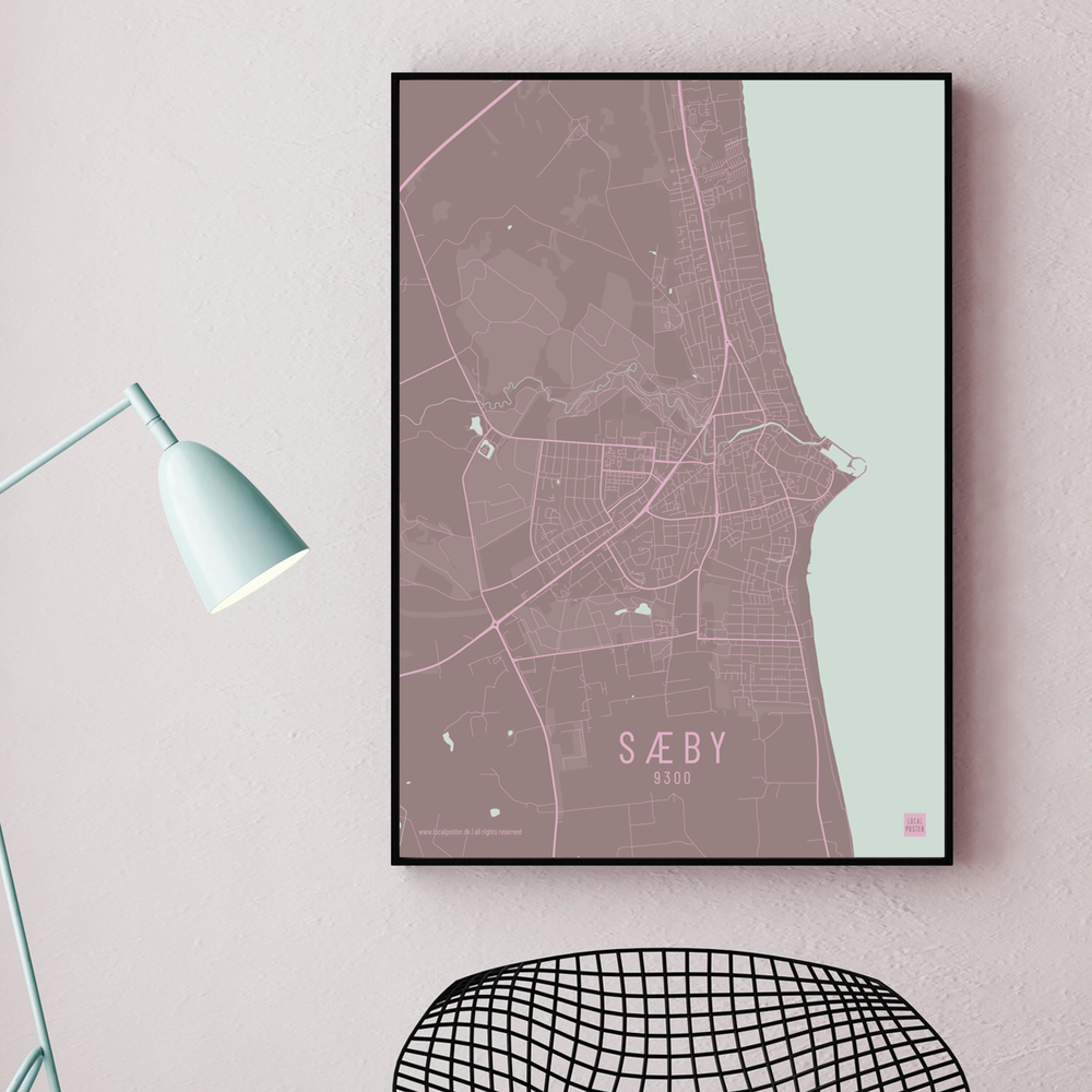 Sæby by plakat local poster