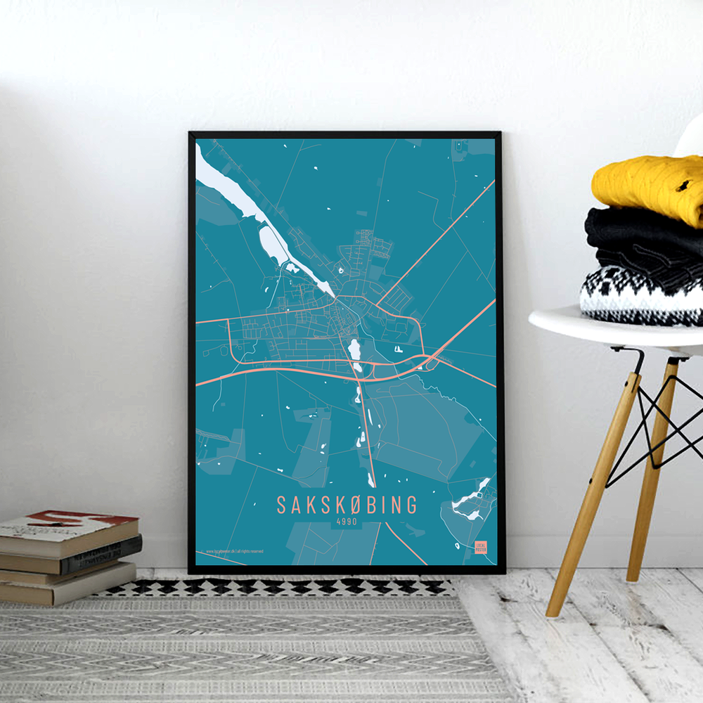Sakskøbing by plakat local poster