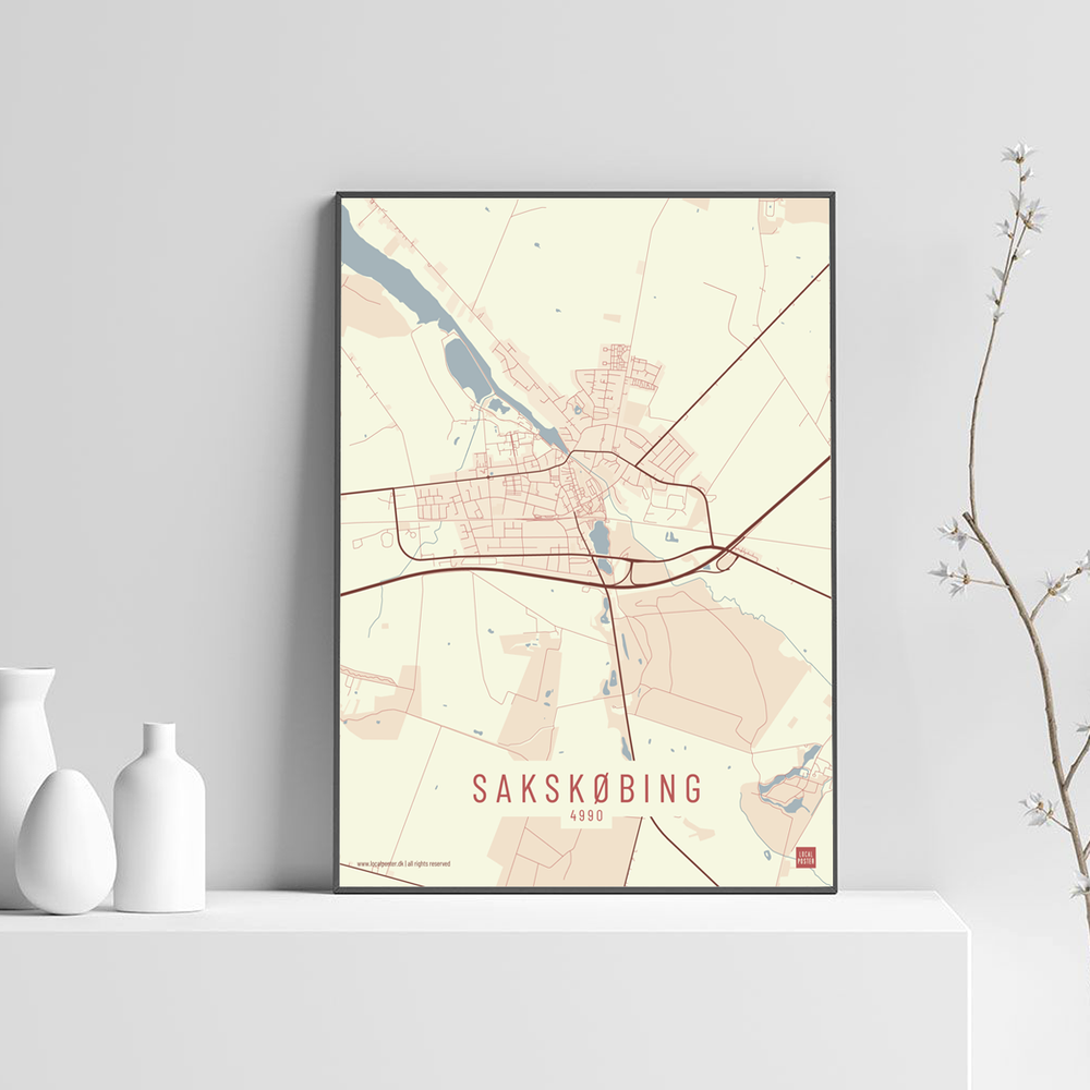 Sakskøbing by plakat local poster