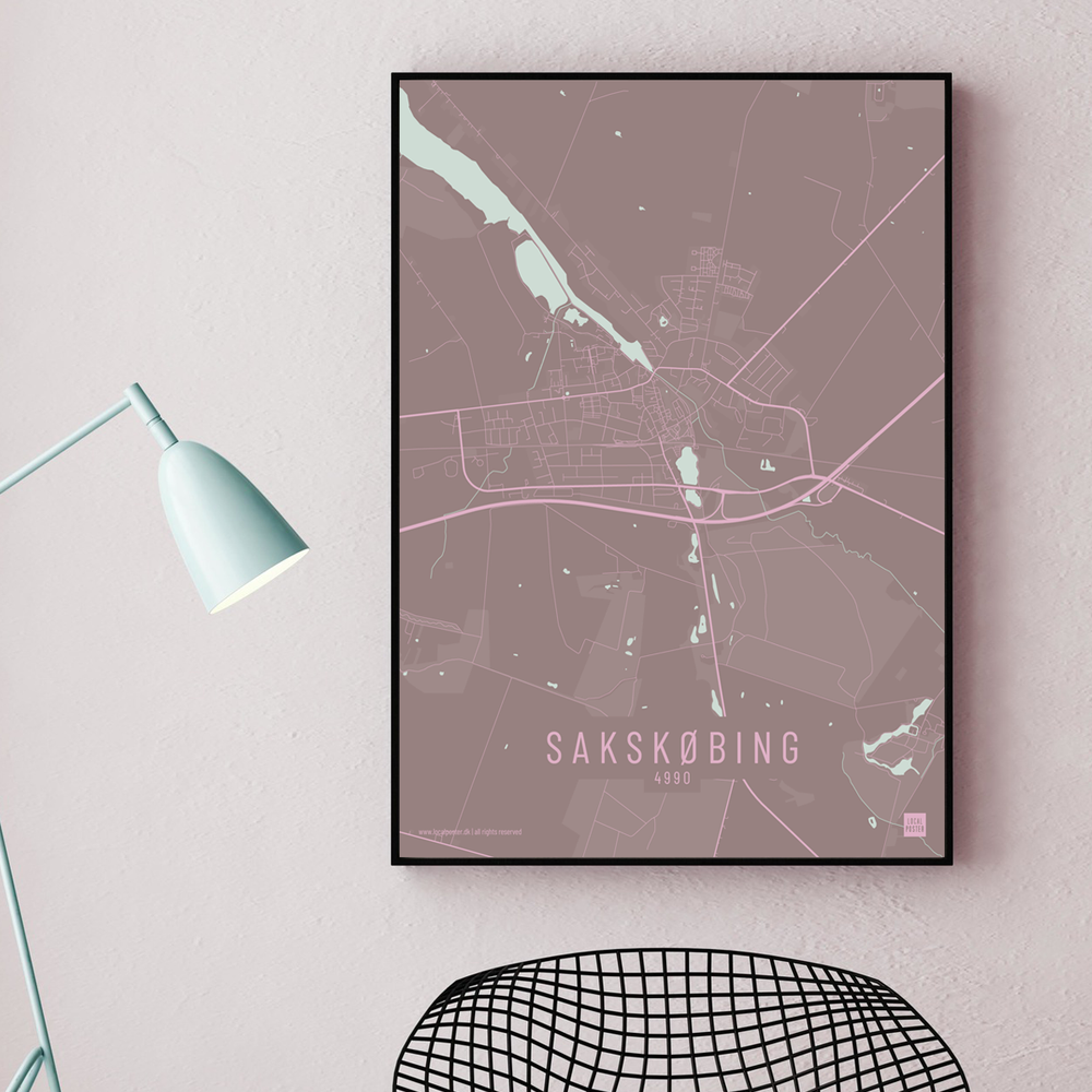 Sakskøbing by plakat local poster