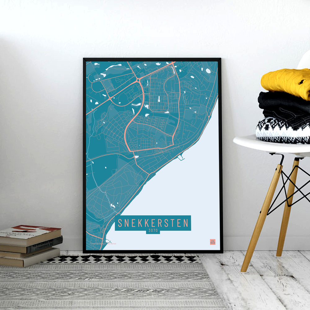 Snekkersten by plakat local poster